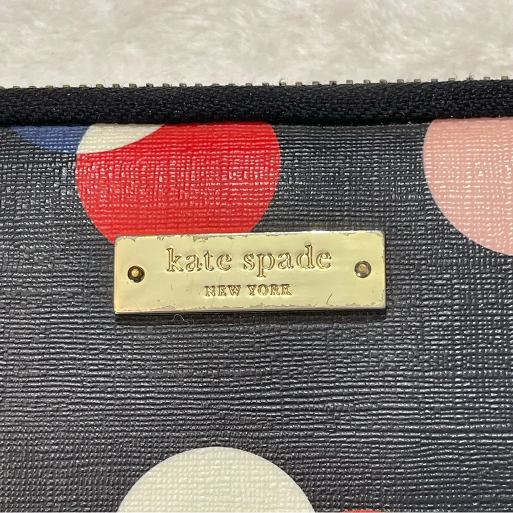 KATE SPADE LAPTOP BAG. BLUE   RED, WHITE POLKA-DOT